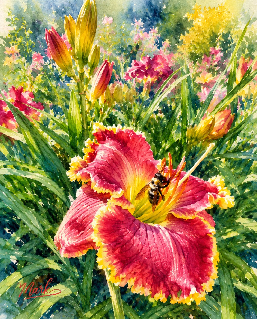 DayLily and Bee